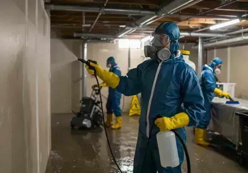 Basement Sanitization and Antimicrobial Treatment process in Atascocita, TX